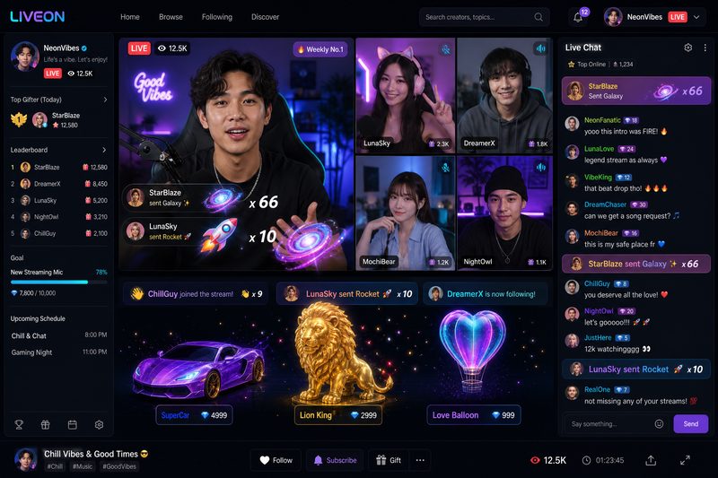 黄片网站实时直播互动界面,创作者与粉丝零距离实时交流
